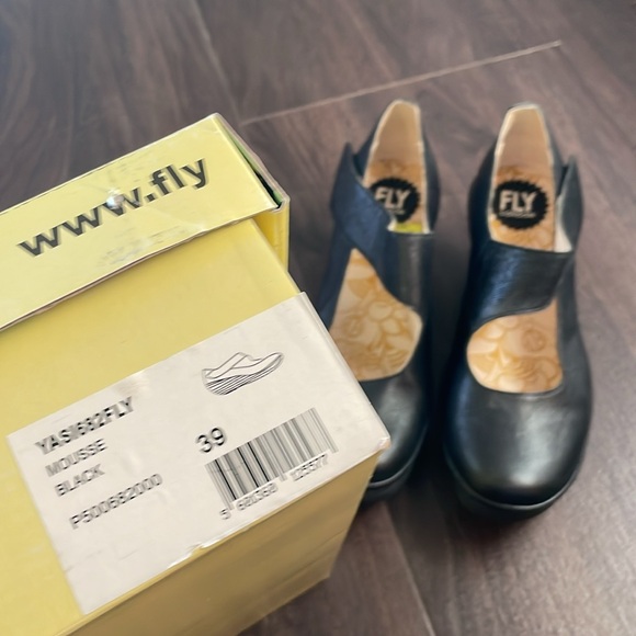 LONDON FLY Mousse Black platform Velcro Shoes - Picture 4 of 6